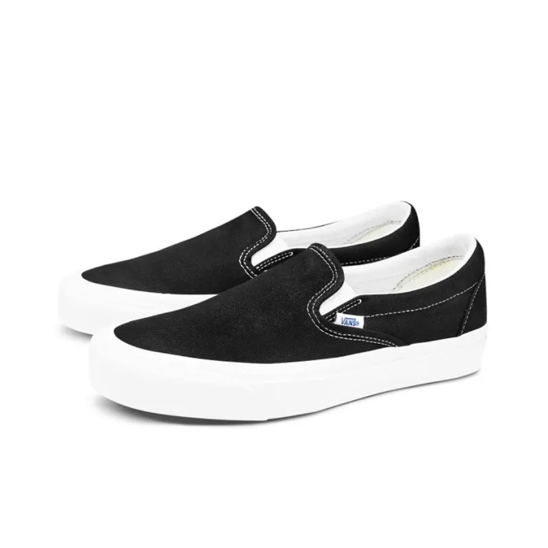 Vans Vault Og Classic Slip On Lx Canvas Black White-1