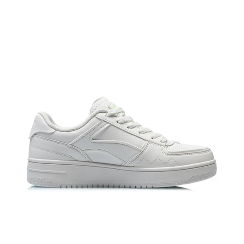 LiNing Anti Slip Wear Resistant Low Top Skateboard Shoes Women's White-1