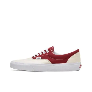 Vans Era Breathable Wear Resistant Non Slip Low Top Casual Skate Shoes Red White