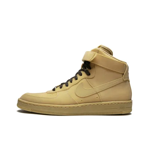 Nike Air Force 1 Skateboard Shoes Men Mid-Top Light Brown