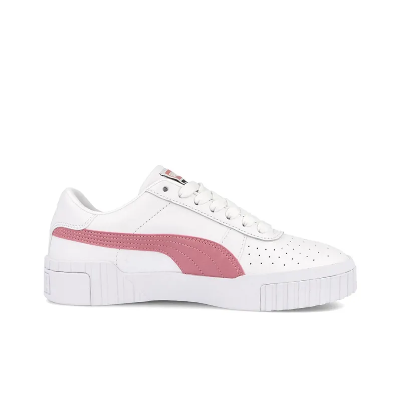 PUMA Cali Anti-Slip And Wear-Resistant Breathable Low-Top Skateboard Shoes Women's White Pink-1