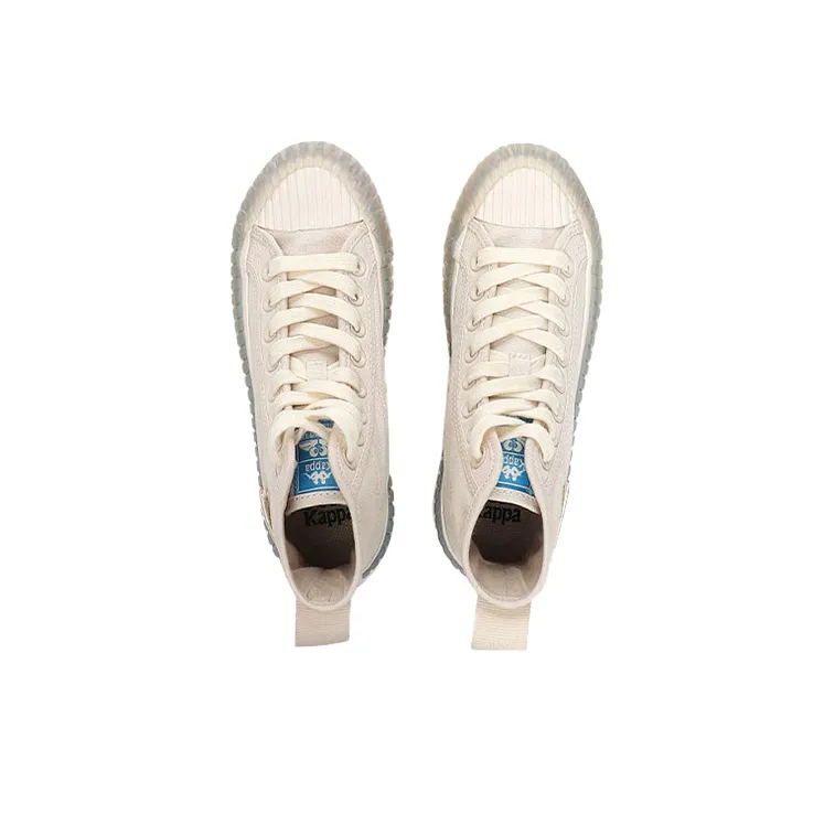 Doraemon x Kappa Slip-Resistant Coverage High-Top Skateboard Shoes Unisex White-1