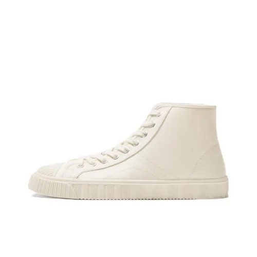 ZARA Skateboard Shoes Men High-Top White