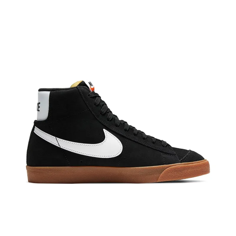 Nike Blazer Mid 77 Black White Gum Women's-1