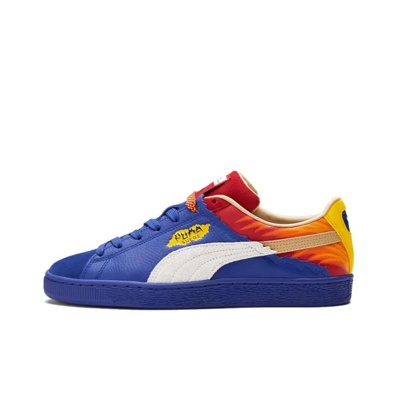 PUMA Suede Layers Lightweight And Breathable Low-Top Skateboard Shoes Men's Blue-0