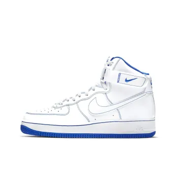 Nike Air Force 1 High White Royal Blue Contrast Stitch