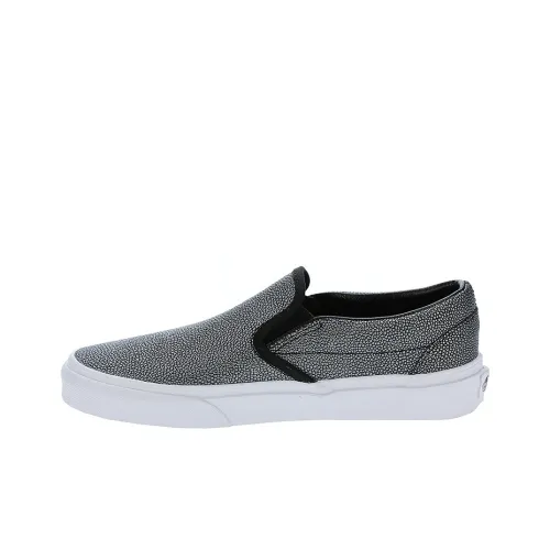 Vans Classic Slip On Mule Embossed Leather Grey