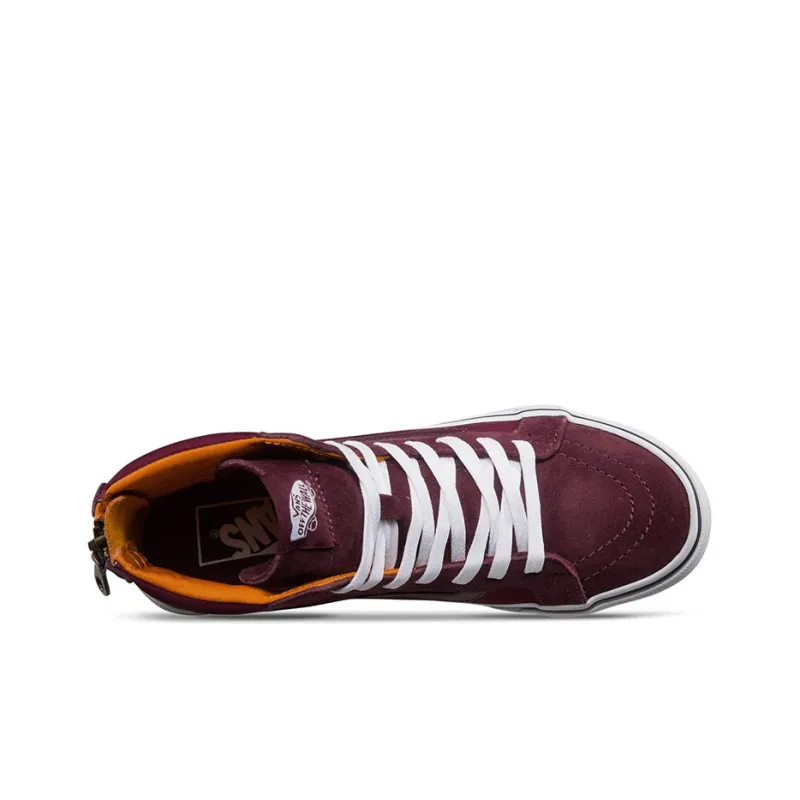 Vans SK8 HI Slim Zip Casual Skateboarding Shoes Red Wine Women's-2