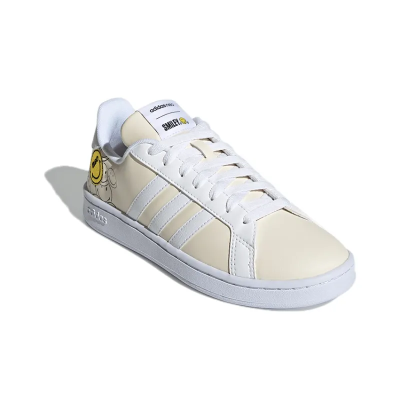 Adidas Neo X Smiley Grand Court 'Cream Yellow' Women's-2
