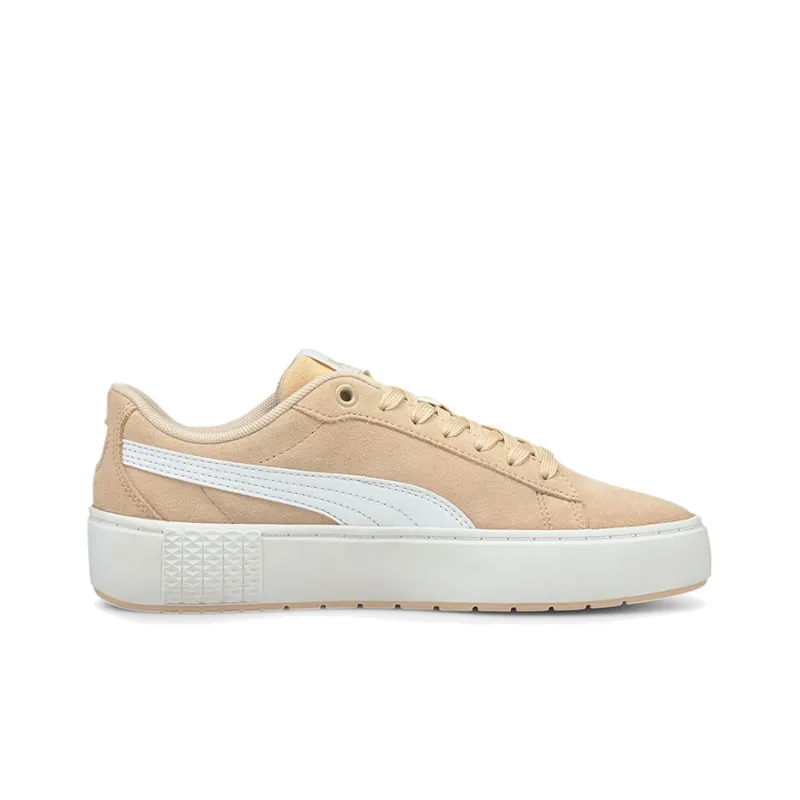 PUMA Smash Platform V2 Suede 'Khaki White' Women's-1