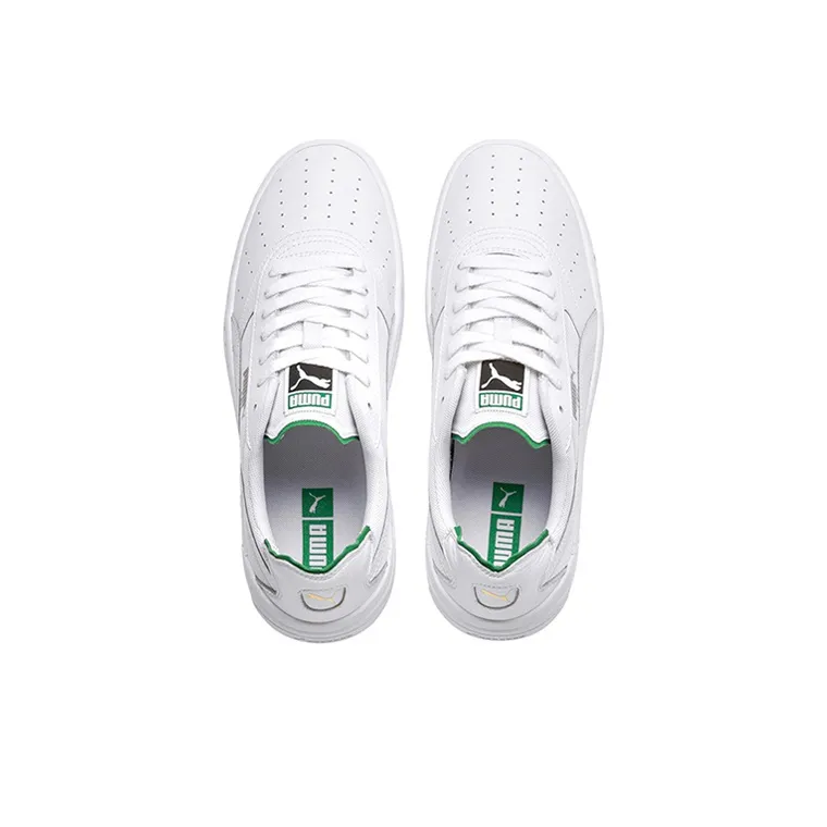 PUMA Cali Retro Low Top Skate Shoes White Green-2