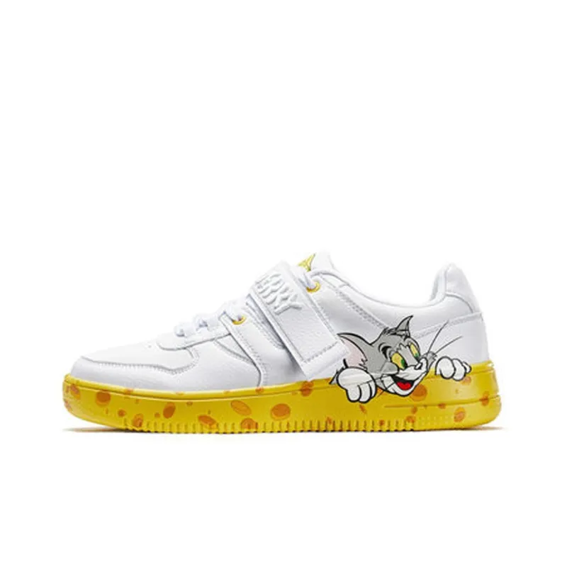 MAOHELAOSHU x XTEP Low-Top Skateboard Shoes Women's White Yellow-0