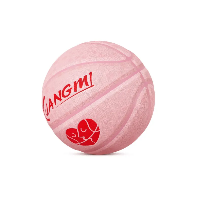 Kuangmi Moisture Absorbing Leather Basketball Pink Size 7 Training Unisex-2