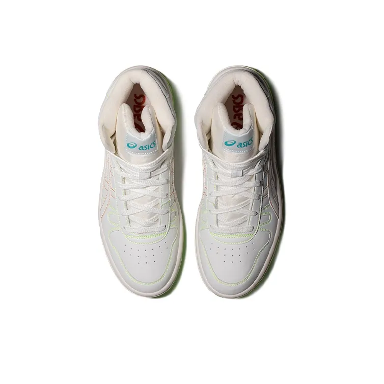 Asics Unisex Court Mz Hi High top Sneakers White/Green-2