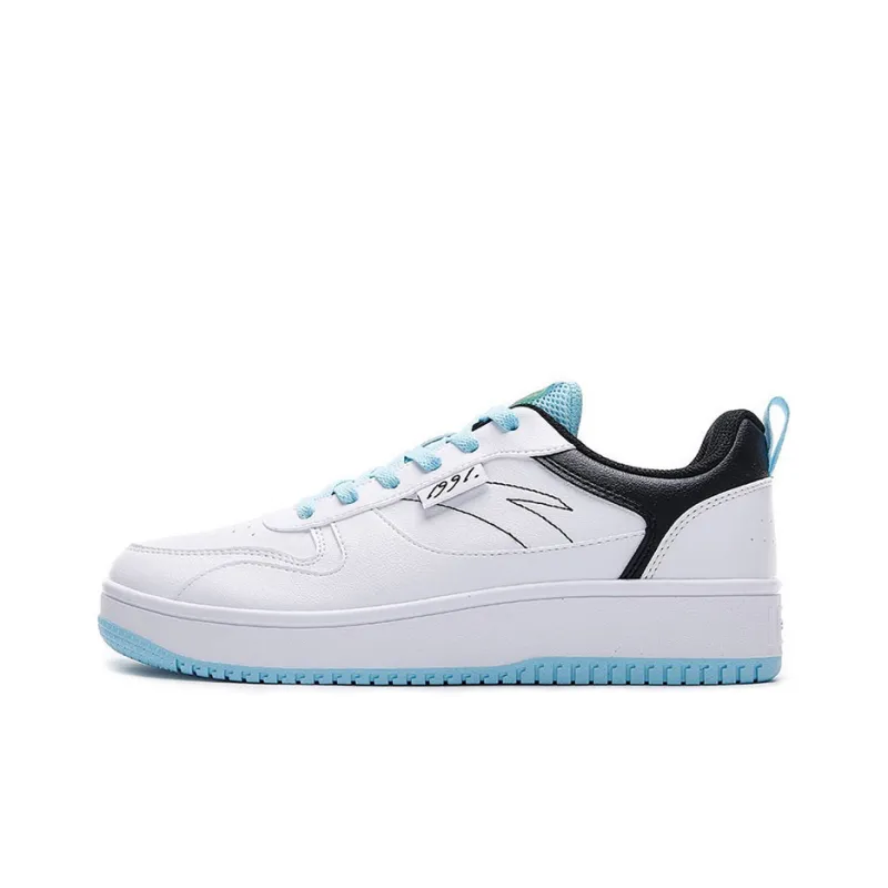 Anta Life Collection Abrasion Resistant Breathable Low Top Skateboard Shoes Men's White Black-0