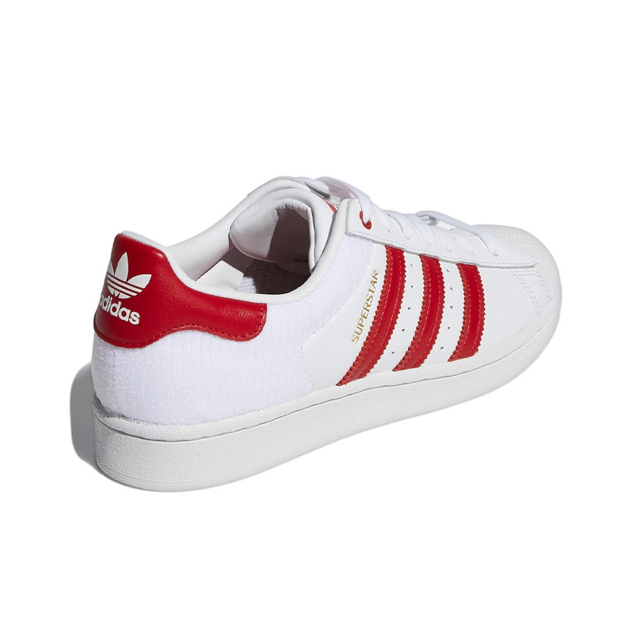 Adidas Originals Superstar Velcro White Red POIZON