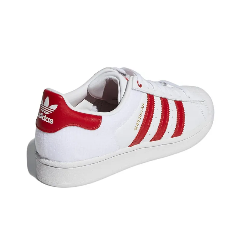 Adidas Superstar Velcro White Red-3