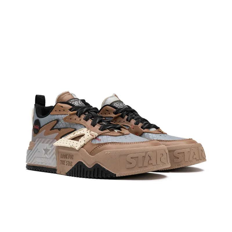 Coca Cola x STARTER Low Top Skateboard Shoes Men's Brown-2