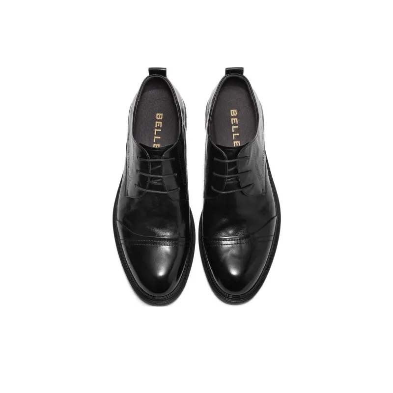 BELLE Dress Shoes Men Low Top Brown/Black-4