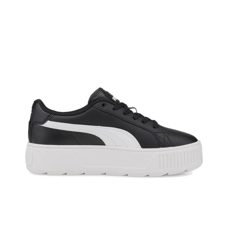 PUMA Karmen L Kadin Slip Resistant, Abrasion Resistant, Lightweight Low Top Skateboard Shoes Women's Black White-1
