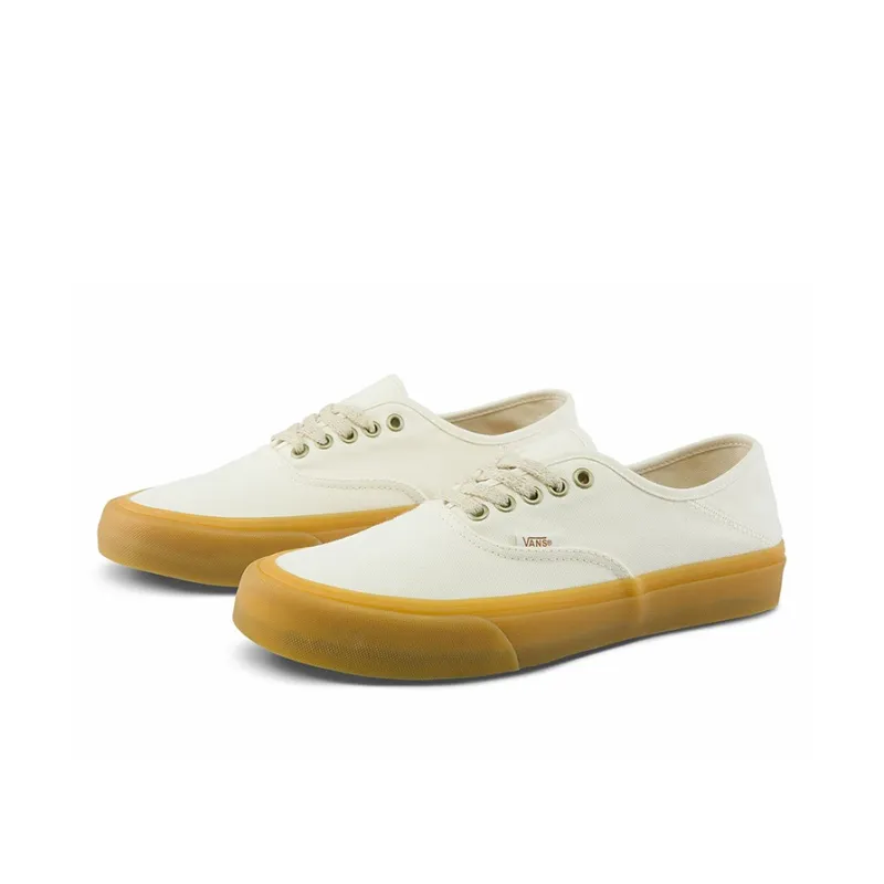 Vans Authentic Breathable Wear Resistant Non Slip Low Top Casual Skate Shoes Ivory White-2