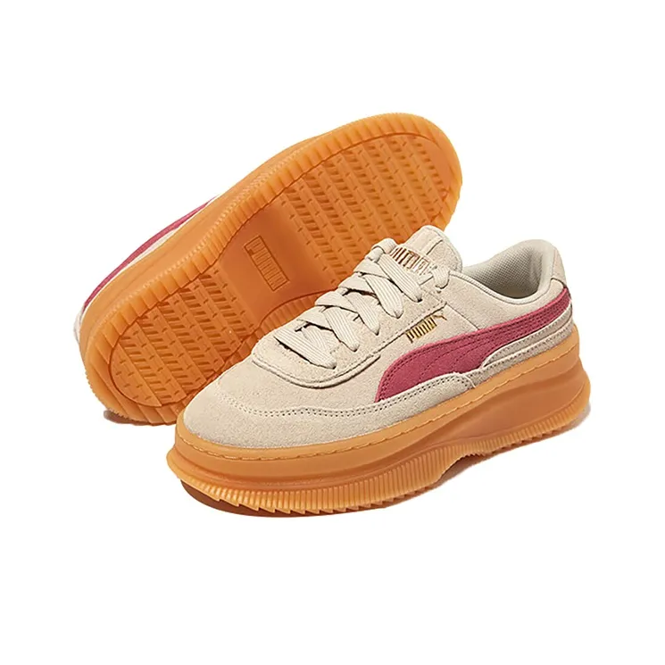 PUMA Deva Suede Casual Sneakers Red/Brown Women's-4