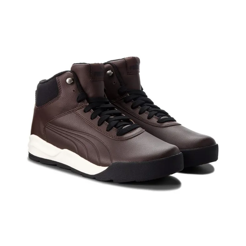 PUMA Desierto Slip-Resistant Cushioning Support Mid-Top Skateboard Shoes Men's Brown-3