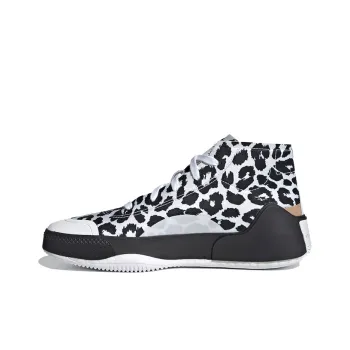 Adidas Treino Mid Stella McCartney Leopard Print White Women's