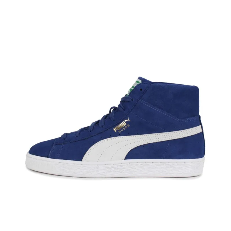 PUMA Suede Mid Xxi Mid-Top Skateboard Shoes Men's Blue White-0