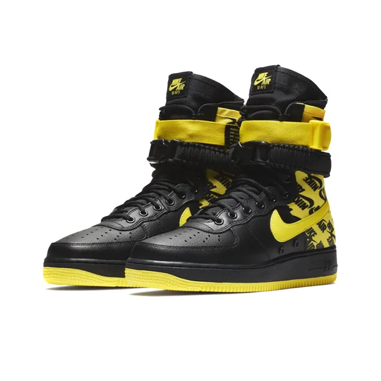 Nike Sf Air Force 1 High Black Dynamic Yellow-2