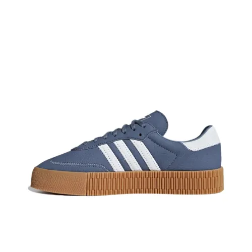 Adidas Originals Sambarose Skateboard Shoes Women's Low-Top Blue/White