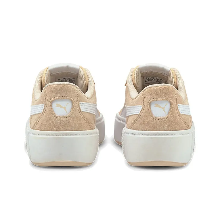 PUMA Smash Platform V2 Suede 'Khaki White' Women's-3