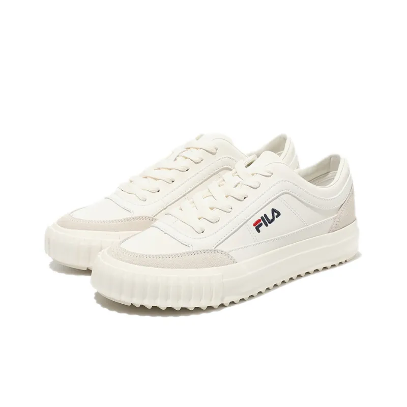 FILA Anti Slip Wear Resistant Low Top Skateboard Shoes Unisex Light Coffee-2