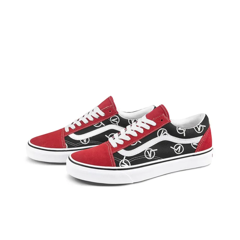 Vans Old Skool Vlogo 'Black Red'-1