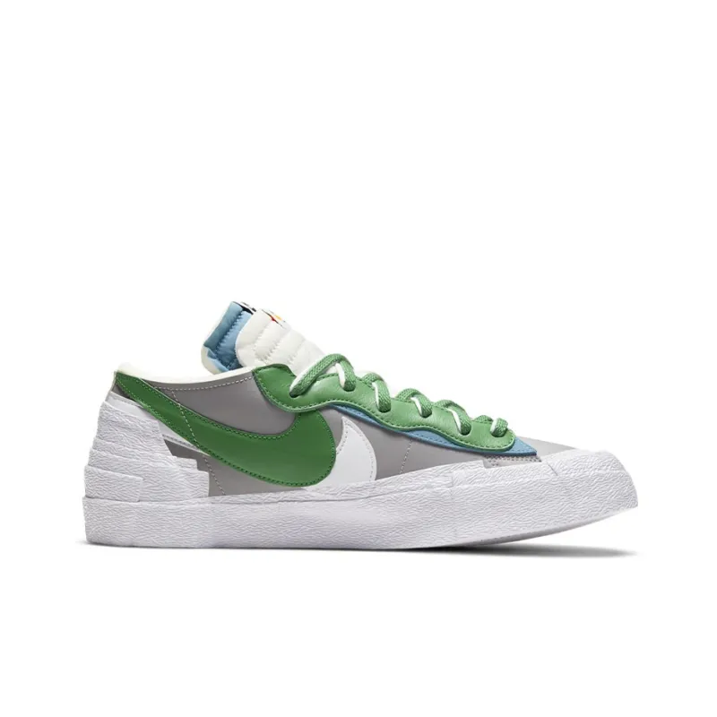 Nike Blazer Low Sacai Medium Grey Classic Green-1