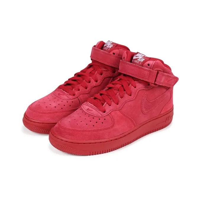 Nike Air Force 1 Mid Red Suede GS-2