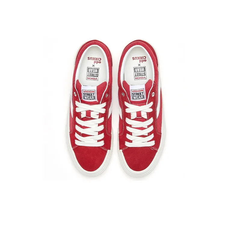 Odd CIRKUS x Vision Street Wear Astley Pro Low Top Skateboard Shoes Unisex Red-3