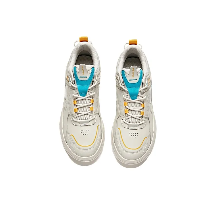 Anta Life Collection Low-Top Skateboard Shoes Men's Gray Yellow-2