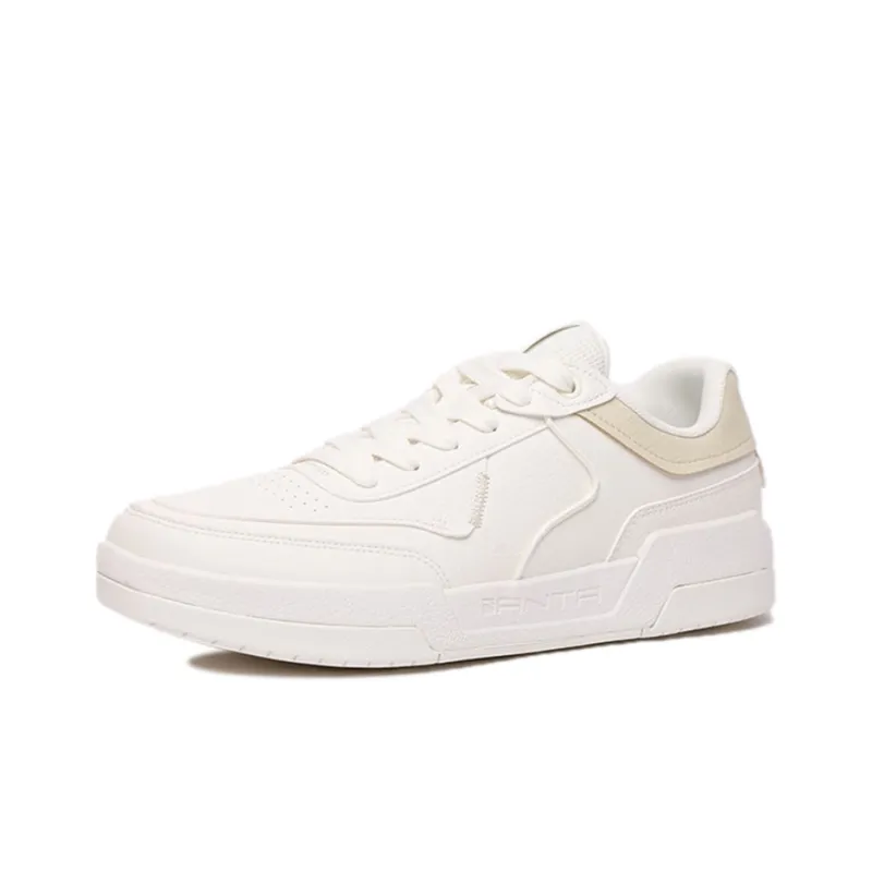 Anta Low Top Skateboard Shoes Men's White Yellow-1