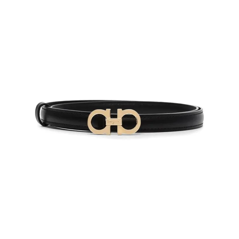 Ferragamo Logo plaque Leather Belt-0