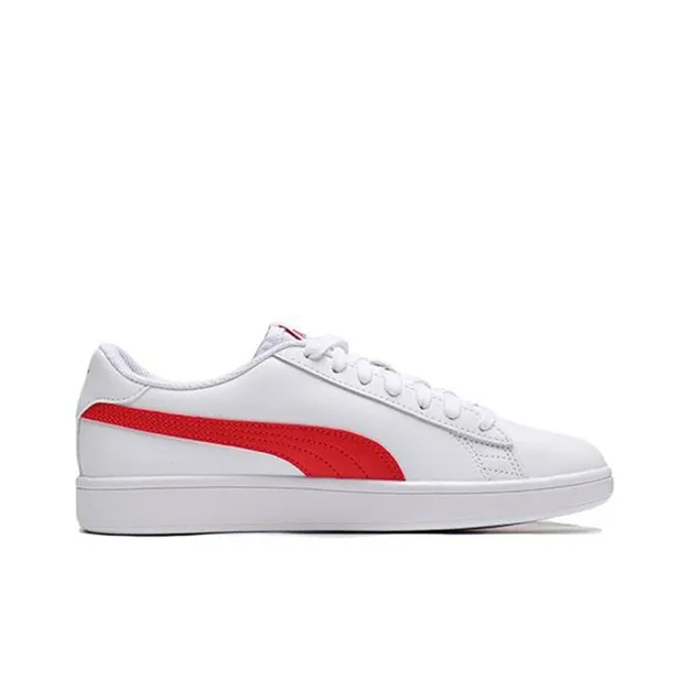 PUMA Smash V2 L White Red Unisex 'White Red'-1