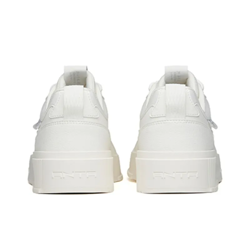 Anta Life Collection Slip Resistant, Abrasion Resistant, Lightweight Low Top Skateboard Shoes Men's White-4