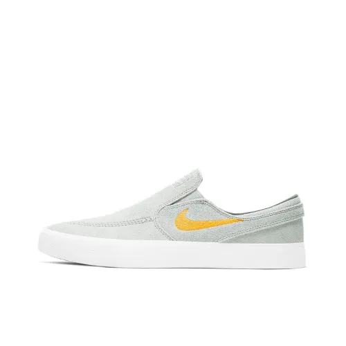 Nike SB Stefan Janoski Skateboard Shoes Men Low-Top Gray Yellow