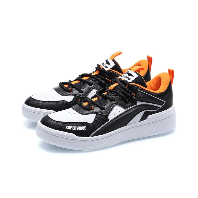LiNing Wave Superwave Lo Slip-Resistant Cushioning Wear-Resistant Low-Top Skateboard Shoes Black-2