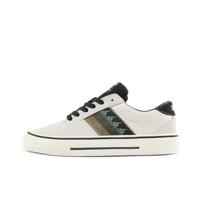 Kappa Coverage Wear-Resistant Low-Top Skateboard Shoes Unisex Heron Feather White-0