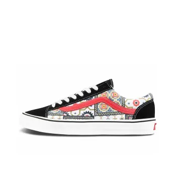 Vans Style 36 Moroccan Tile Check Skate Shoes Black/Red