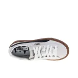 PUMA Basket Platform Perf Gum 'White Brown' Women's
