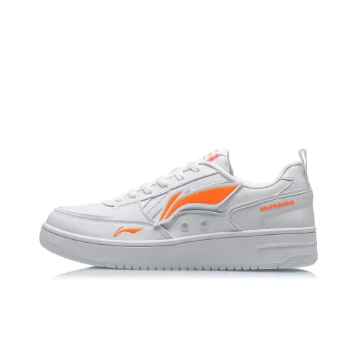 LINING Skateboard Shoes Men Low-Top White/Orange