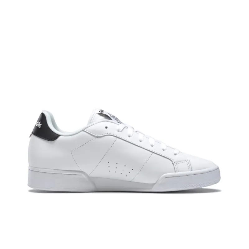 Reebok NPC 2 Breathable Low-Top Skateboard Shoes Unisex White Black-1