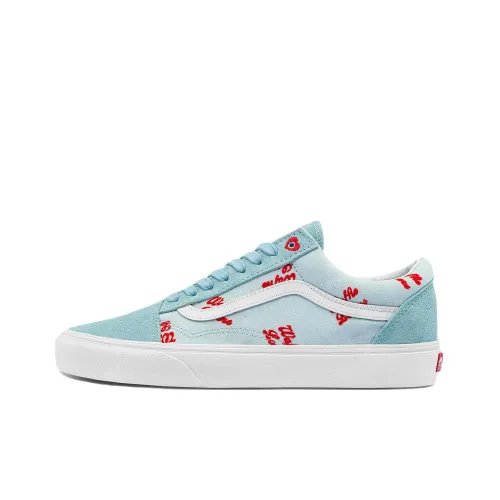 Vans Old Skool Skateboard Shoes Unisex Low-Top Light Blue